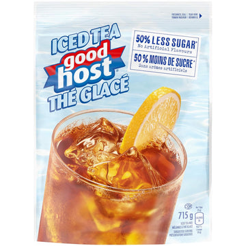 Goodhost Original Iced Tea Mix, Less Sugar, 715G Pouch - Imported From Canada