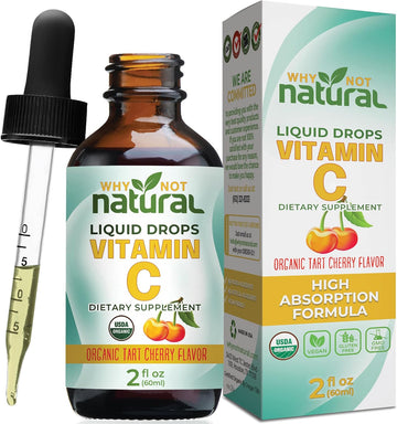 Why Not Natural Organic Liquid Vitamin C Drops Supplement