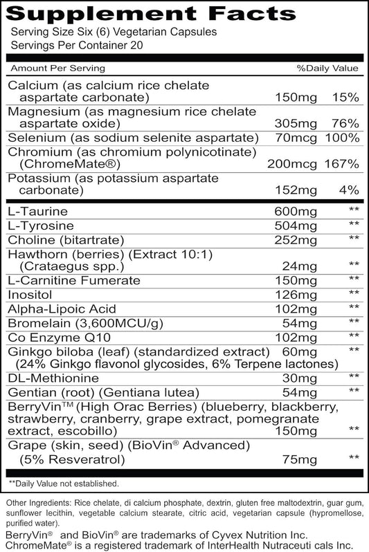 Priority One Vitamins Healthy Heart 120 Vegetarian Capsules - Supporting a Healthy Cardiovascular System