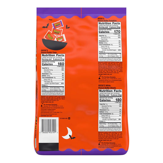 Reese'S Assorted Flavored Snack Size, Halloween Candy Bulk Bag, 36.03 Oz (65 Pieces)