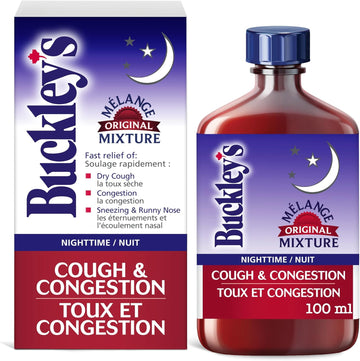Buckley'S Original 'Night Time' Cough Congestion Syrup 100 Ml/3.38 Oz