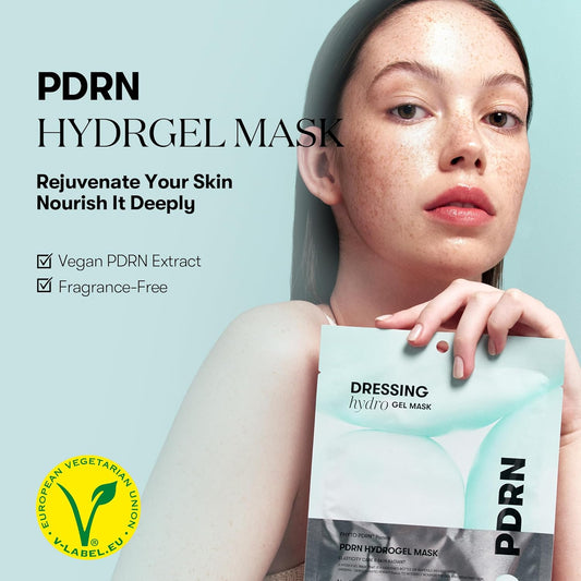 Vt Cosmetics Pdrn Hydrogel Mask(33Gx4Ea), Intensive Nourishing, Rejuvenating Face Mask, Skin Repair & Elasticity Boost, Overnight Melting Mask, Improves Radiant, Korean Facial Mask, Valentine Gift