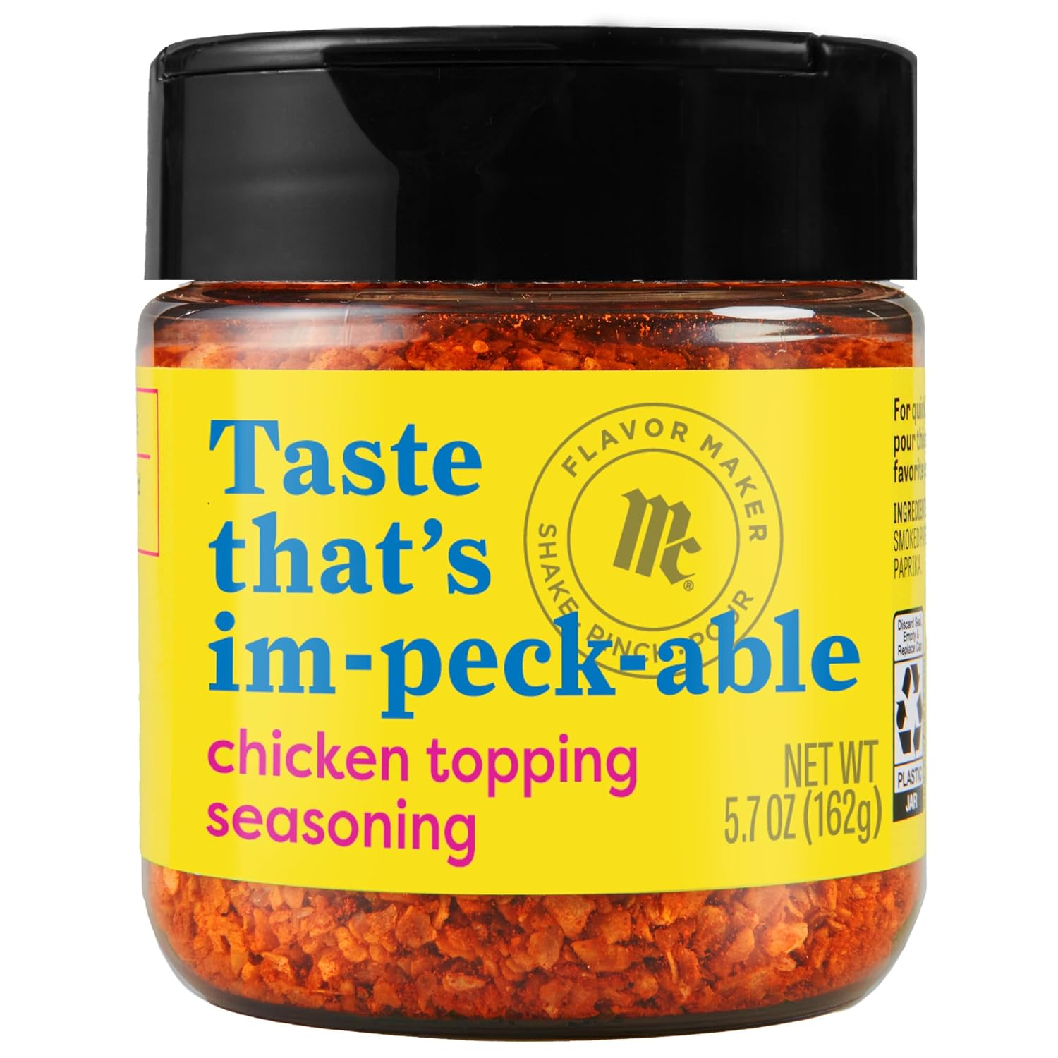 Mccormick Chicken Topping Seasoning, Flavor Maker, 5.7 Oz