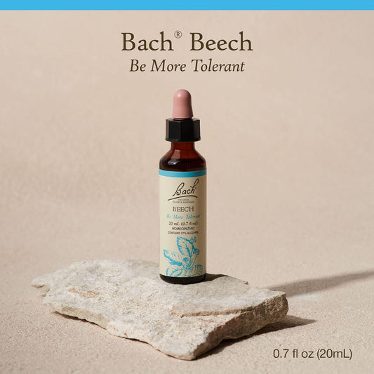Bach Original Flower Remedies, Beech for Tolerance, Natural Homeopathic Flower Essence, Holistic Wellness and Stress Relief, Vegan, 20mL Dropper