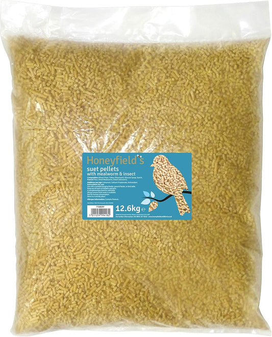 Marriage's Honeyfields Suet Pellet With Mealworm & Insect 12.6kg bag for Wild birds :Garden