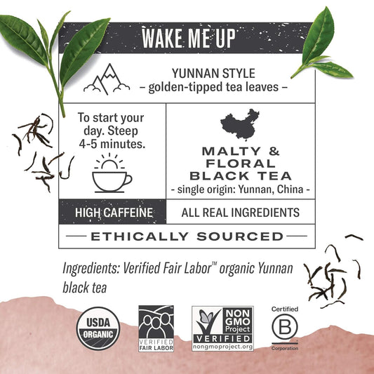 Numi Organic Chinese Breakfast Loose Leaf Tea, 16 Ounce Pouch, Yunnan Black Tea, Brews 200 Cups (Packaging May Vary)