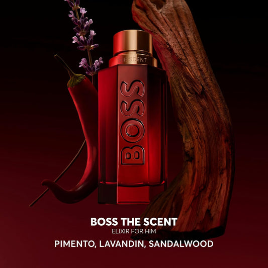 Boss The Scent Elixir For Him - Ambery Fragrance With Notes Of Pimento, Lavandin Absolute And Sandalwood - High Longevity - 50Ml