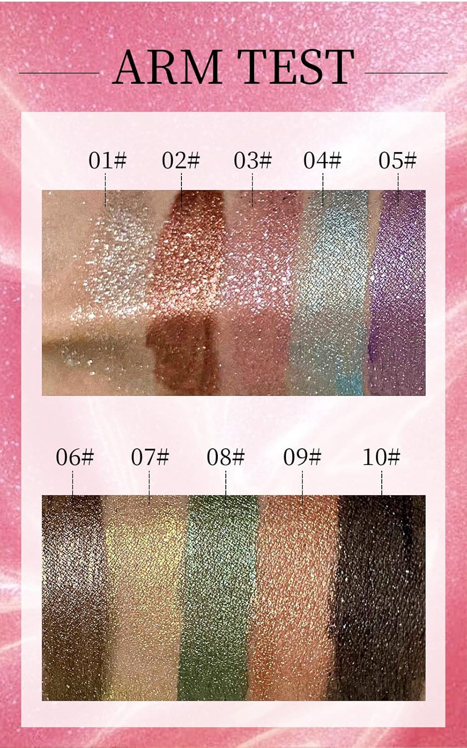 Julystar Polarized Liquid Eye Shadow Cosmetics, Shimmering Monochromatic Eye Shadow Cosmetics (01#)