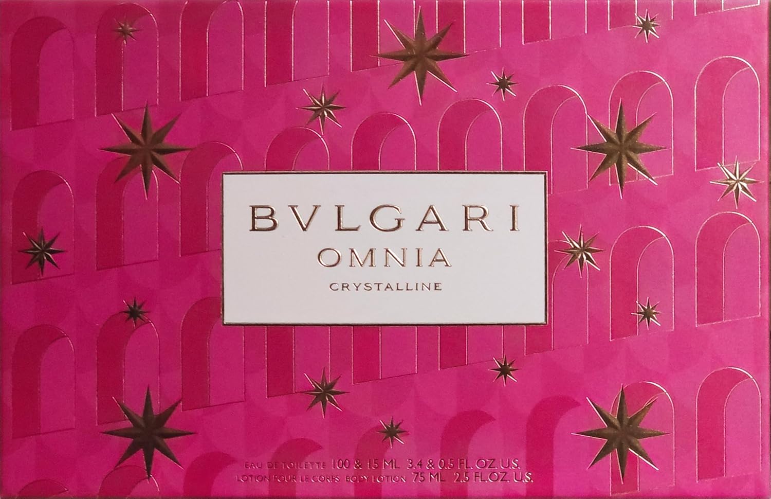 Omnia Crystalline By Bvlgari For Women - 3 Pc Gift Set 3.4Oz Edt Spray, 0.5Oz Edt Spray, 2.5Oz Body Lotion