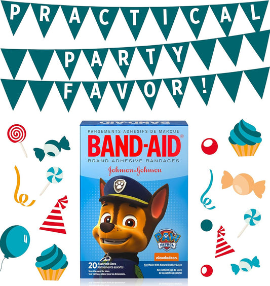 Band-Aid Brand Adhesive Bandages For Kids & Toddlers, Nickelodeon Paw Patrol, Assorted Sizes, 20 Ct