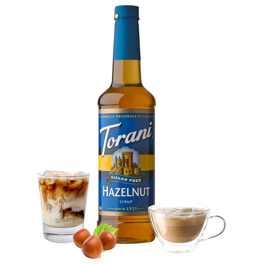 Torani Sugar Free Syrup, Hazelnut, 25.4 Ounce (Pack Of 4)