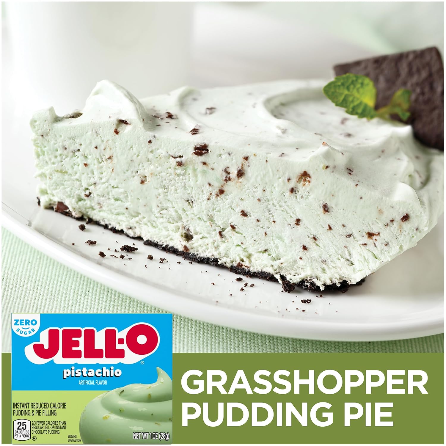 Jell-O Zero Sugar Instant Pudding & Pie Filling Mix, 5 Flavor Variety, 2 Of Each Flavor With By The Cup Mood Spoons