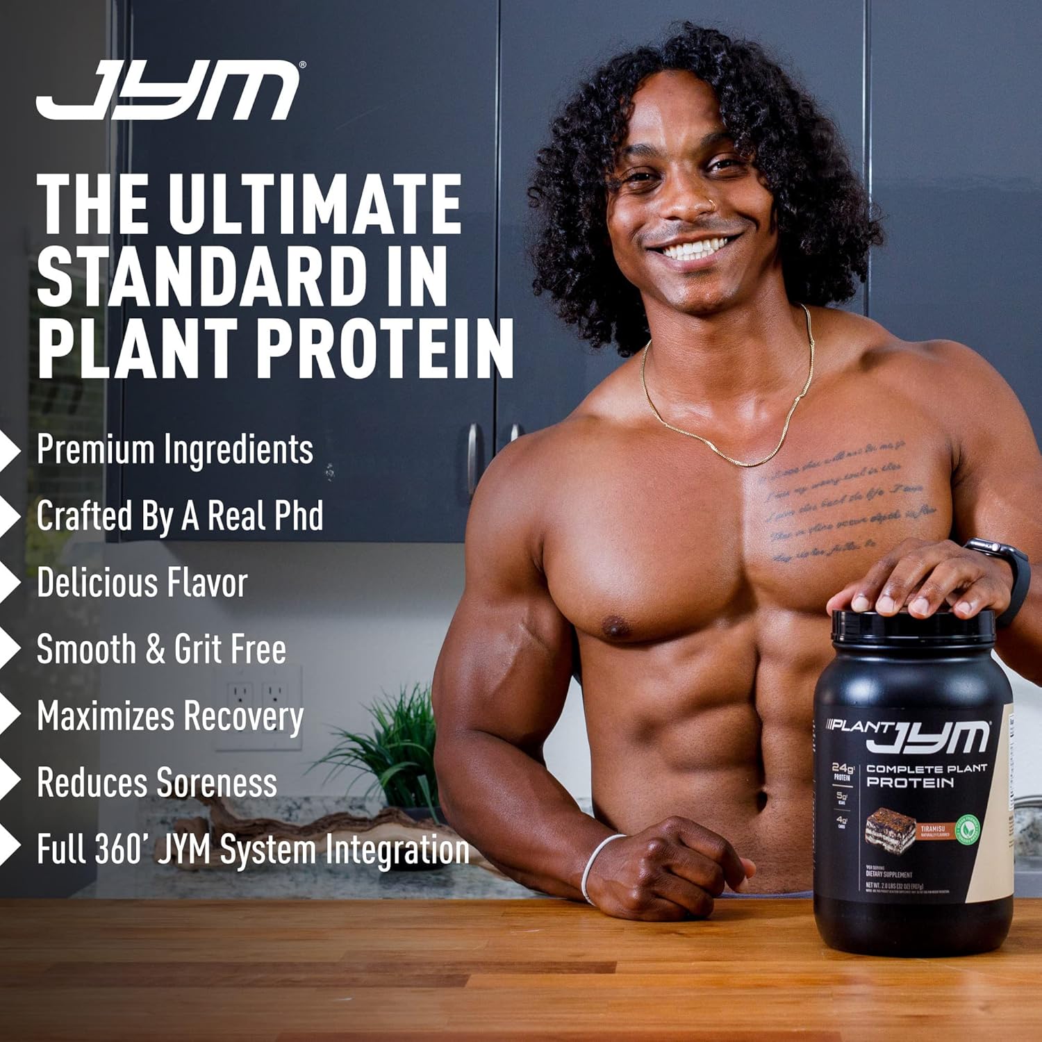 Plant Jym Oatmeal Cookie Gourmet Dairy Free Plant Protein For Recovery, 5G Bcaa, Lactose Free, Gluten Free For Men & Women 2Lbs : Health & Household