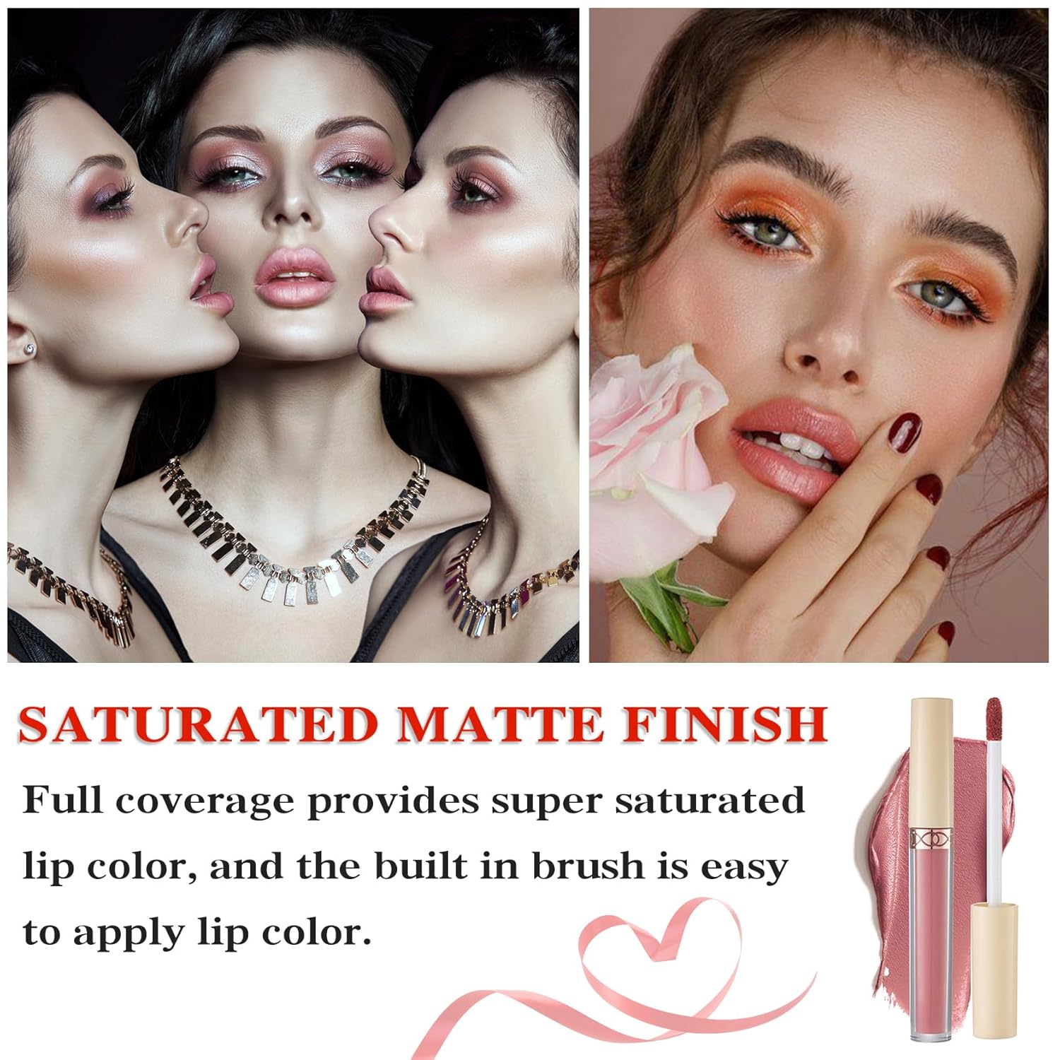 Ionsgako 6 Colors Matte Nude Lipstick Set Liquid Lipstick Velvet Lip Gloss Lip Stain Long Lasting Waterproof Nude Pink Lipstick Set For Women Lip Makeup (Set-B) : Beauty & Personal Care