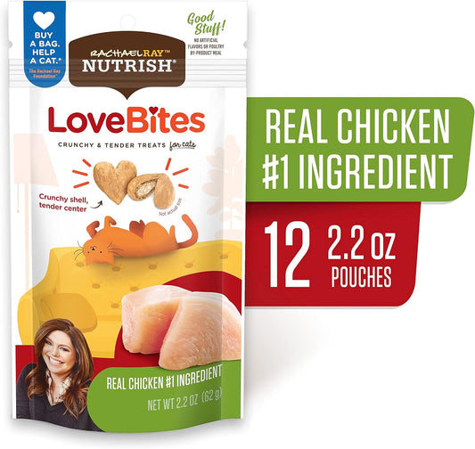 Rachael Ray Nutrish Love Bites Cat Treats, Chicken, 2.2 Ounce (Pack Of 12)