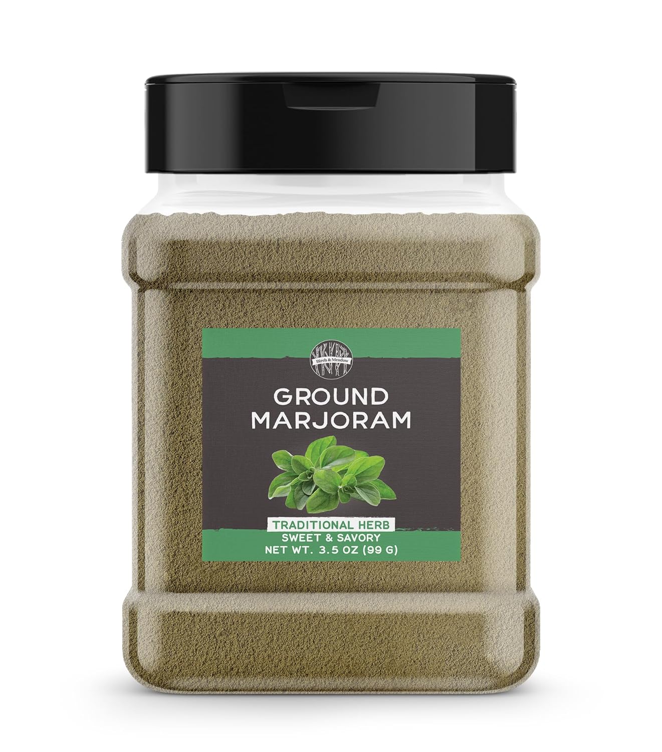 Birch & Meadow Ground Marjoram, 3.5 Oz, Sweet & Savory Herb, French & Italian Cuisine