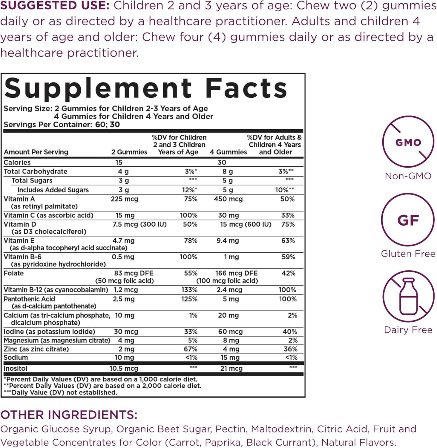 Solgar U-Cubes Children's Multi-Vitamin & Mineral - 120 Gummies, Pack of 2 - Great-Tasting avor for Kids Ages 2 & Up - Non-GMO, Gluten Free - 120 Total Servings