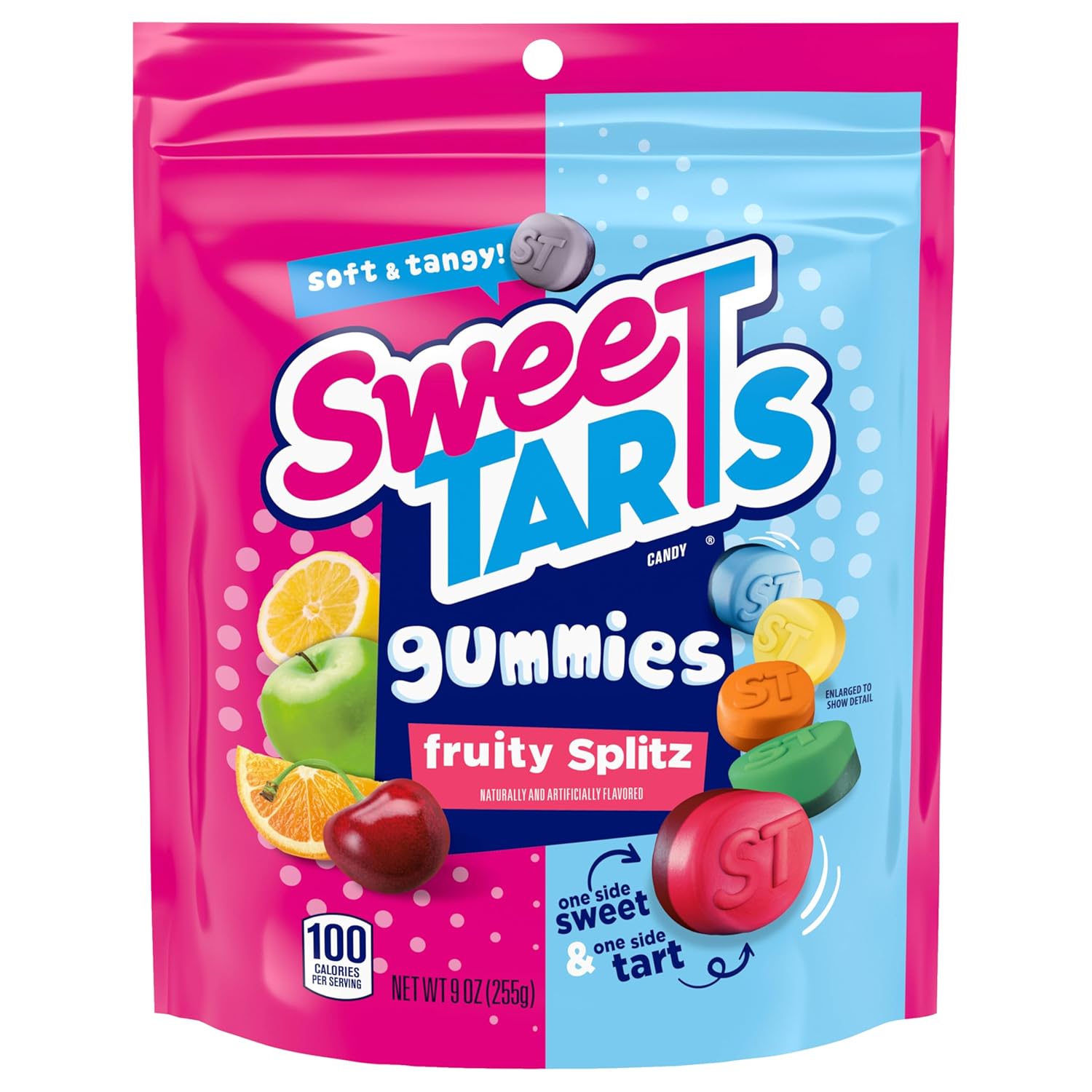 Sweetarts Gummies Fruity Splitz, Candy, Sweet And Tart, Resealable Bag, Back To School Sweet Treat, 9 Oz