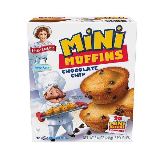 Little Debbie Mini Muffin Bundle, 1 Box Chocolate Chip Mini Muffins, 1 Box Blueberry Mini Muffins, 1 Box Mini Brownies, 8.44 Assorted Assorted 8.44 Ounce (Pack of 3) 25.32 Ounce