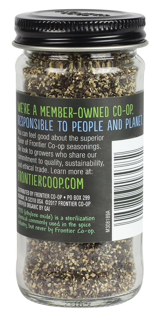 Frontier Natural Products Pepper, Og, Black, Coarse Grind, 1.76-Ounce : Ground Peppers : Grocery & Gourmet Food