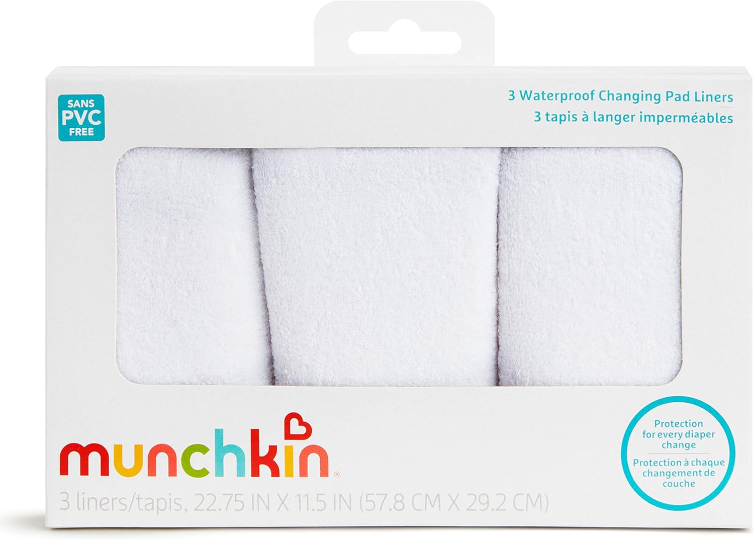 Munchkin® Waterproof Changing Pad Liners, 3 Count, (Pack of 1) : Baby