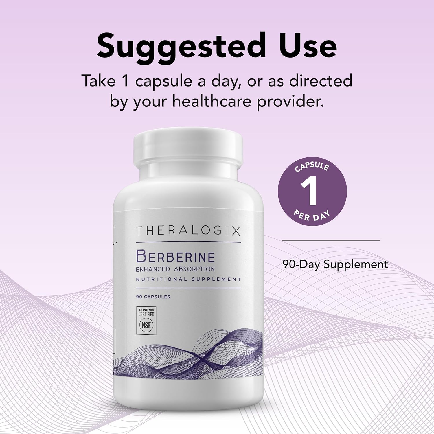 Theralogix Berberine Enhanced Absorption - 90-Day Supply - Made with Berberine Phytosome to Help Support Healthy Metabolism & Hormone Balance* - NSF Certified - 90 Capsules : Health & Household