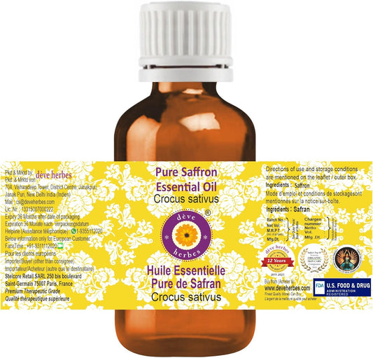Dève Herbes Ginger Lily Essential Oil (Hedychium Spicatum) With Glass Dropper | Pure | Non-Sticky | Non-Greasy | Lightweight | Men & Women | All Skin Types | Steam Distilled 30Ml (1 Oz)