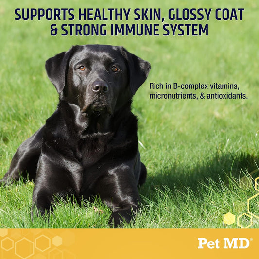 Pet Md Garlic & Brewers Yeast For Dogs & Cats - Garlic And Yeast Plus Antioxidants - Brewer'S Yeast Tablets For Dogs & Cats - Vitamin B 1 & Vitamin C - 500 Ct