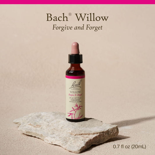 Bach Original Flower Remedies, Willow for Forgiveness, Natural Homeopathic Flower Essence, Holistic Wellness, Vegan, 20mL Dropper
