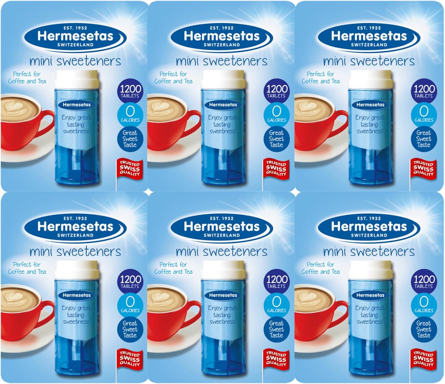 Hermesetas Mini Sweeteners 1200 X 6 Packs