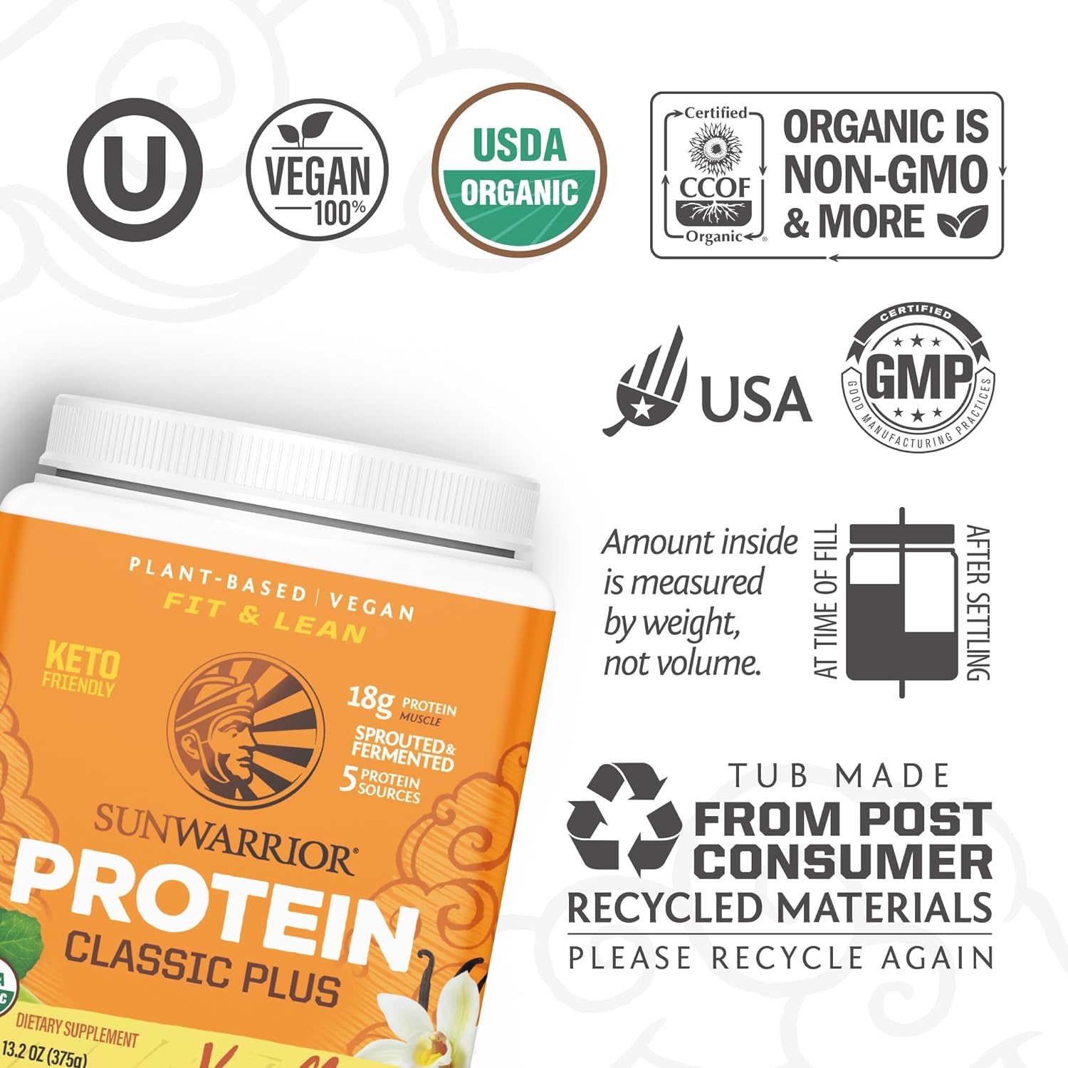 Vegan Organic Protein Powder Plant-Based | 5 Superfood Quinoa Chia See