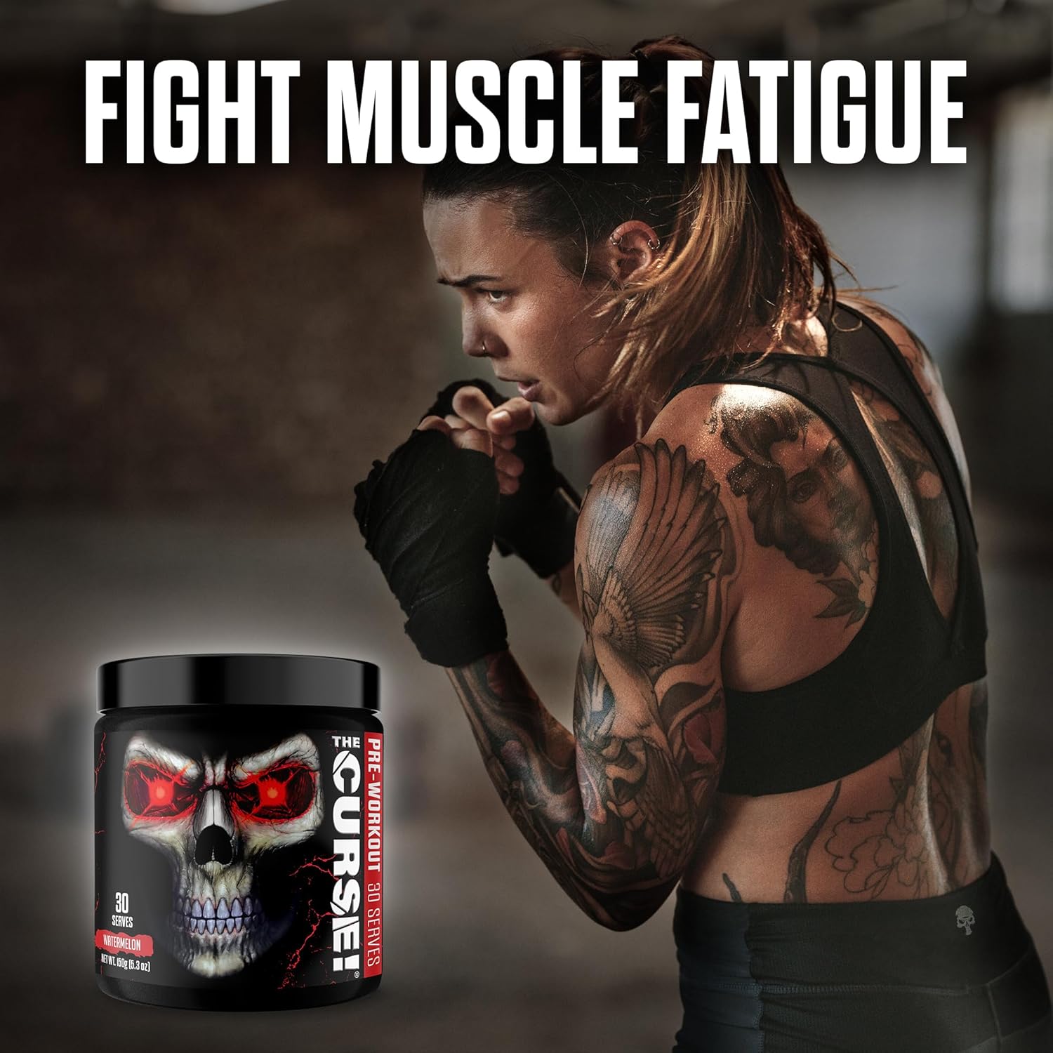 Jnx Sports The Curse! Pre Workout Powder For Men & Women, Caffeine, Beta-Alanine, Creatine, L-Citrulline, 50 Servings, Watermelon Flavor – Boost Energy, Strength & Focus : Health & Household