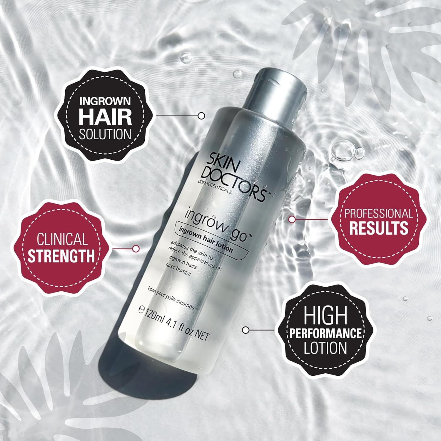 Skin Doctors Ingrow Go Lotion | Ingrown Hair Treatment | Reduces Razor Burns & Bumps I Use on Legs, Bikini Line, Underarm & face | 120ml : Amazon.co.uk: Health & Personal Care