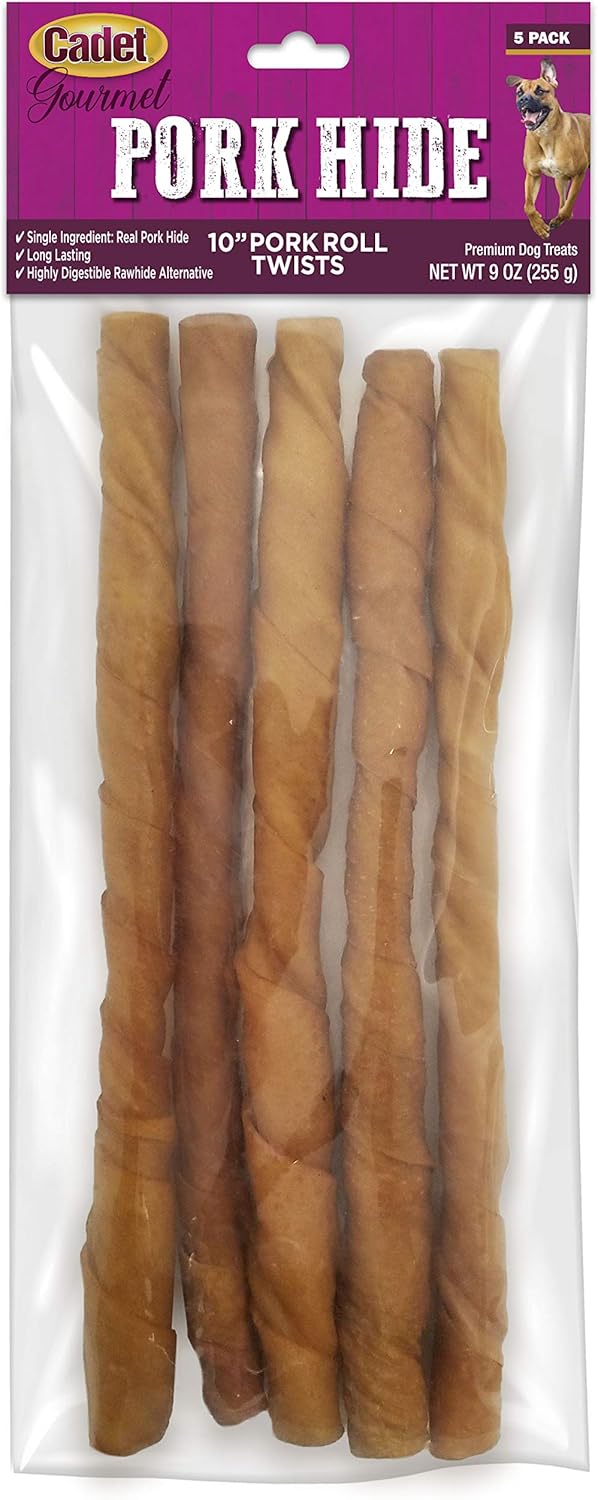 Cadet Gourmet Pork Hide Rolls 10 In. (5 Count)