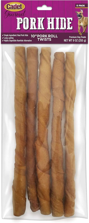 Cadet Gourmet Pork Hide Rolls 10 In. (5 Count)