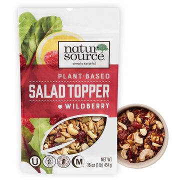 Natursource Salad Topper Wildberry - Salad Toppings, Salad Mix, Salad Toppers Seeds And Cranberries, Crunchy, Mixed Seeds For Salad, Oatmeal Or Yogurt, Natural, Gluten Free - 16 Oz (1 Lb)