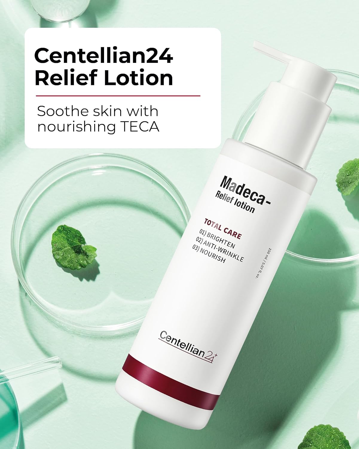 Centellian 24 Valentines Day Gifts Madeca Relief Lotion (5.07Fl Oz) Korean Soothing & Calming Solution. Lightweight Face Moisturizer For Skin Barrier Repair With Teca, Centella Asiatica By Dongkook