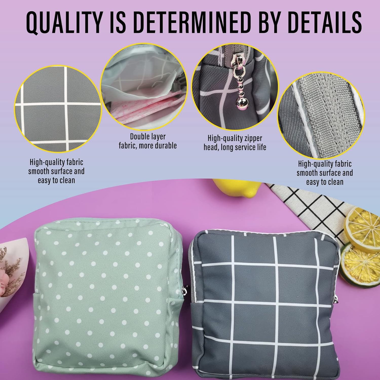 Portable Sanitary Napkin Storage Bag,Menstrual Pad Storage Bag,Travel Menstrual Period Sanitary Pouch Tampons Bags Suit for Women's Personal ItemsCoin Purse, Makeup Storage (4 Pieces) : Health & Household