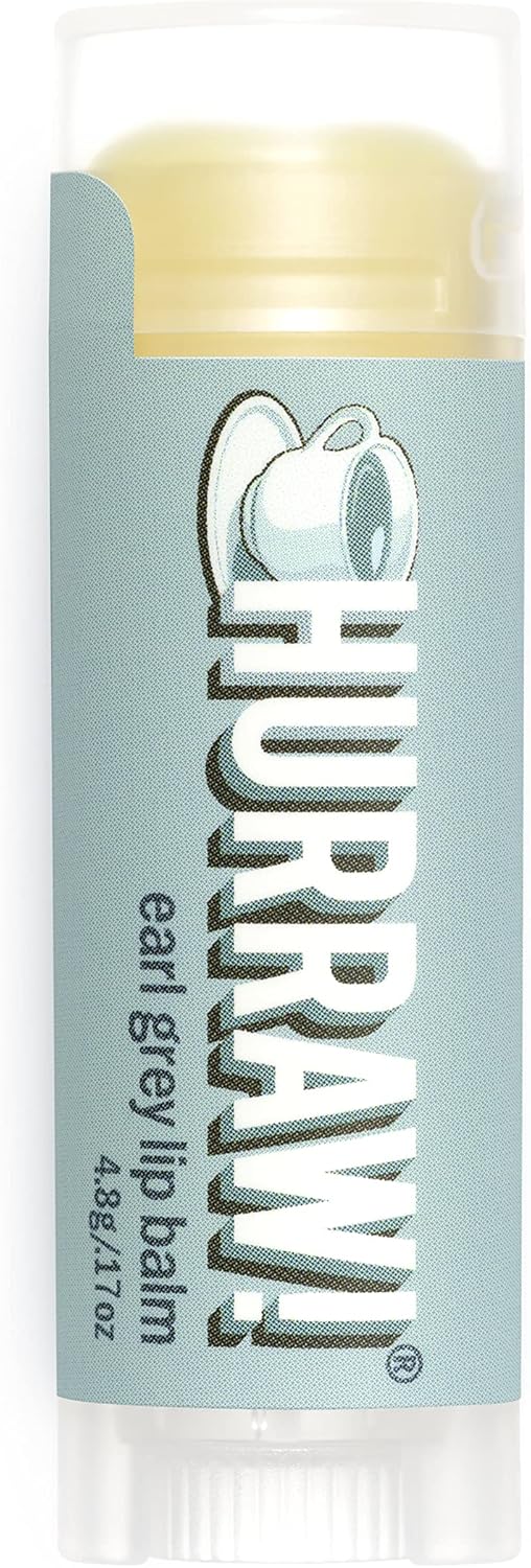 Hurraw! Earl Grey Lip Balm: Organic, Certified Vegan, Cruelty And Gluten Free. Non-Gmo, 100% Natural Ingredients. Bee, Shea, Soy And Palm Free. Made In Usa