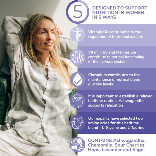 Health & Her Sleep+ Supplements For Women - Women'S Multivitamin With Lavender, Chamomile & Magnesium - Vegan, Gluten-Free, Vitamins For Women - 3 Month Supply, 90 Capsules