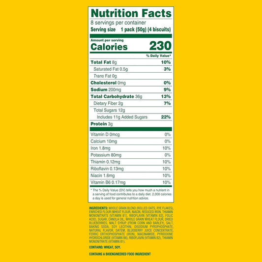 Belvita Blueberry Breakfast Biscuits, 8 Packs (4 Biscuits Per Pack)