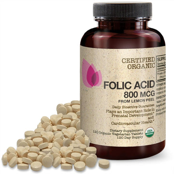 Futurebiotics Folic Acid 800mcg from USDA Certified Organic Lemon Peel