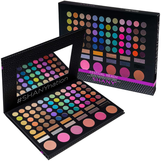 Shany Highly Pigmented Eye Makeup Palette, 120 Matte Shimmer Metallic Eyeshadow Pallet With Long Lasting And Blendable Natural Colors - Classic Neon