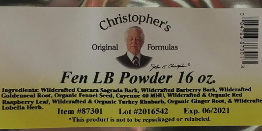 Fen Lower Bowel Powder - 16 oz by Christophers Original Formulas : Herbal Supplements : Health & Household