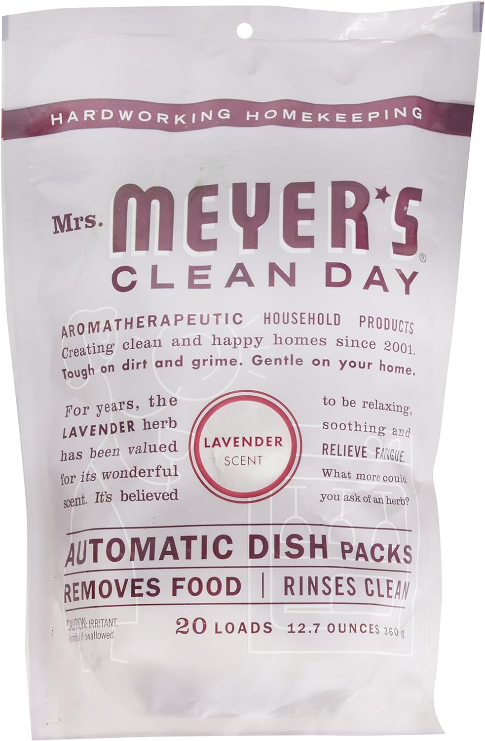 Mrs Meyers Clean Day Automatic Dish , 20 Count per Pack, 12.7 Oz