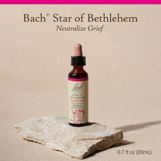 Bach Original Flower Remedies, Star Of Bethlehem For Grief And Shock, Natural Homeopathic Flower Essence, Holistic Wellness, Vegan, 20Ml Dropper