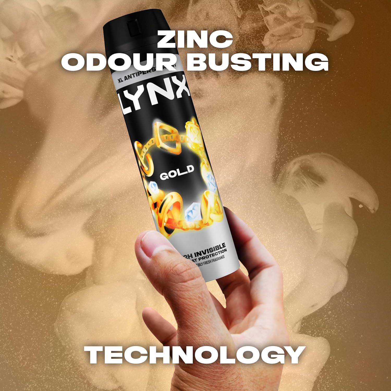 Lynx XL Gold Anti White Marks Anti-Perspirant Deodorant Spray no fuss aerosol for all-day freshness 6x 200 ml - Packaging May Vary : Amazon.co.uk: Beauty