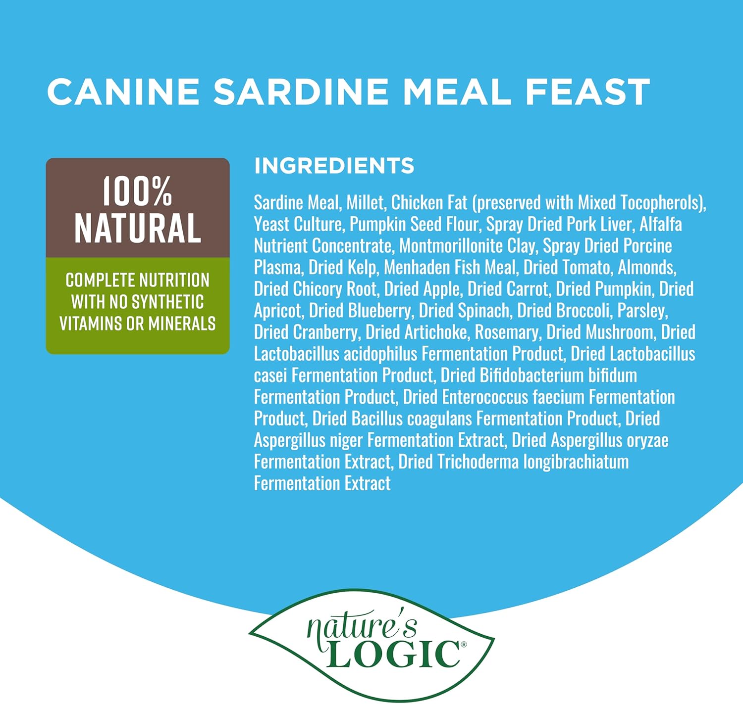 Nature's Logic Canine Sardine Meal Feast, 4.4lbs : Pet Supplies