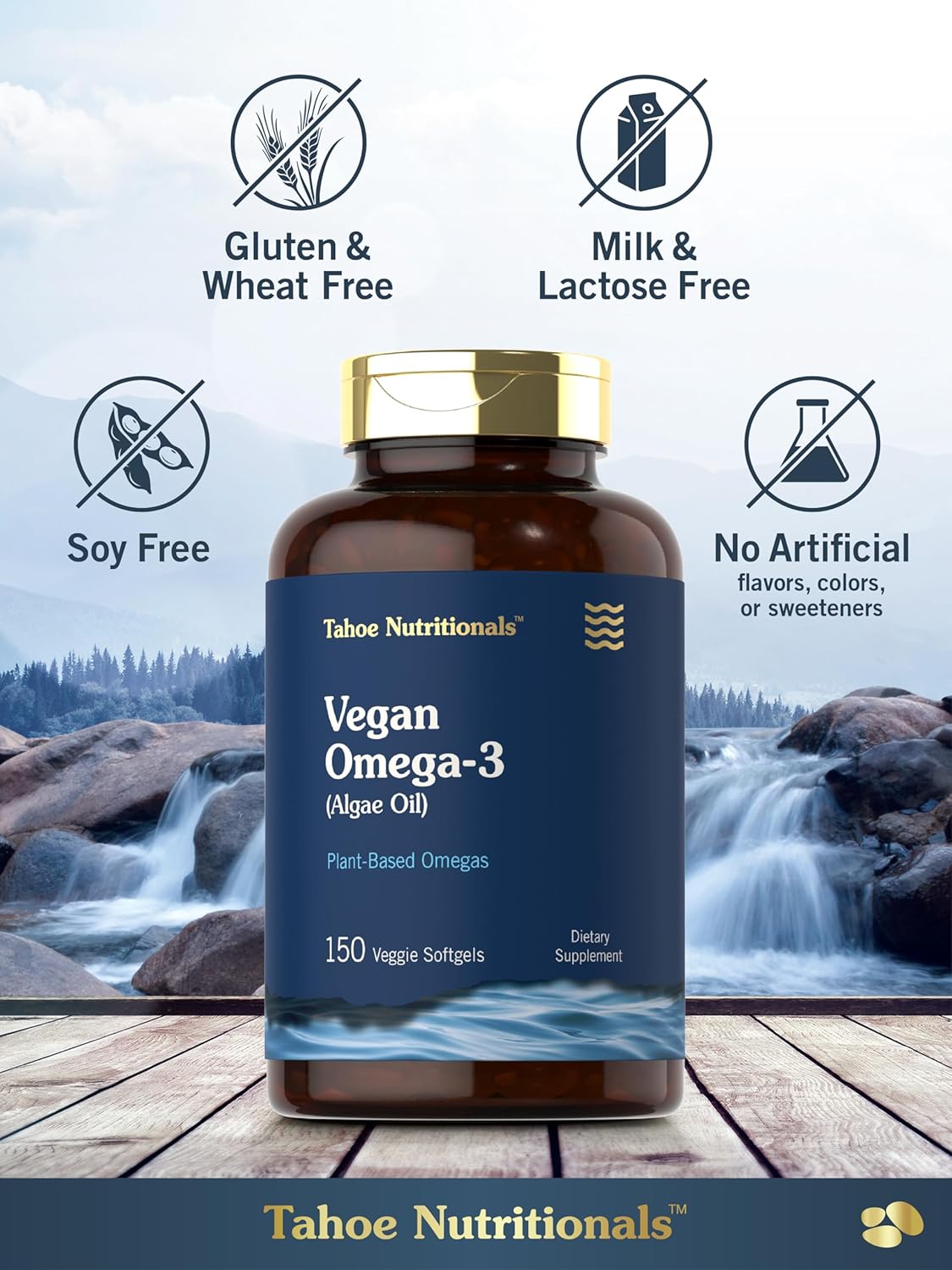 Carlyle Vegan Omega 3 Supplement | 150 Softgels | from Algae Oil | Non-GMO & Gluten Free | by Tahoe Nutritionals : Health & Household