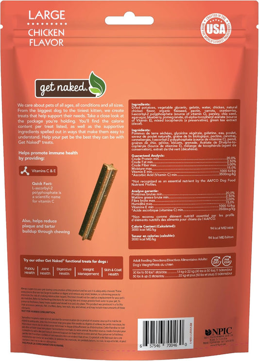 Get Naked Grain Free 1 Pouch 6.6 Oz Super Antioxidant Dental Chew Sticks, Large